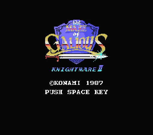 Knightmare II - The Maze of Galious title screen