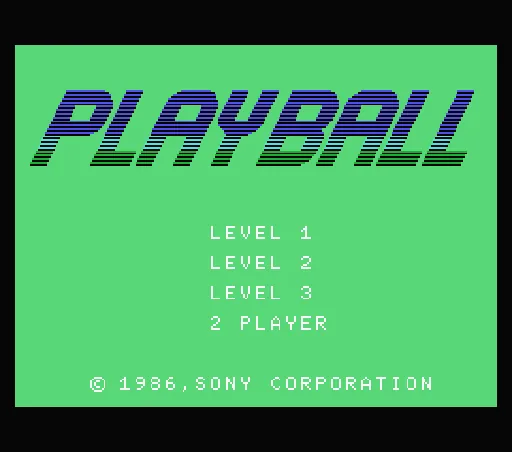 Play Ball title screen