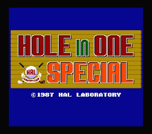 Hole in One Special title screen