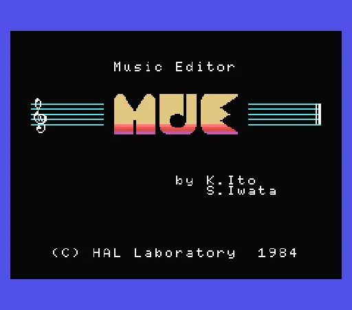 Music Editor title screen