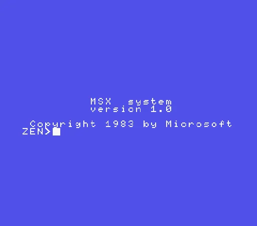 Zen title screen