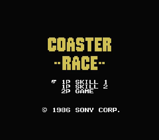 Coaster Race title screen