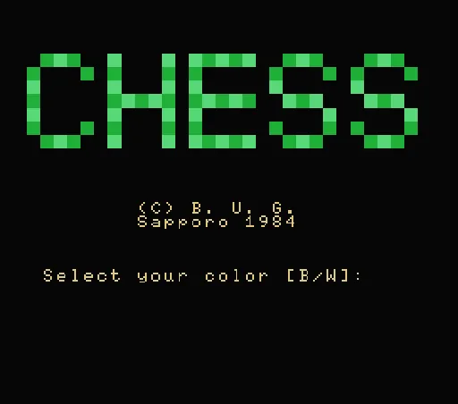 Chess title screen