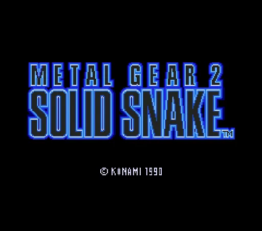 Metal Gear 2 - Solid Snake title screen