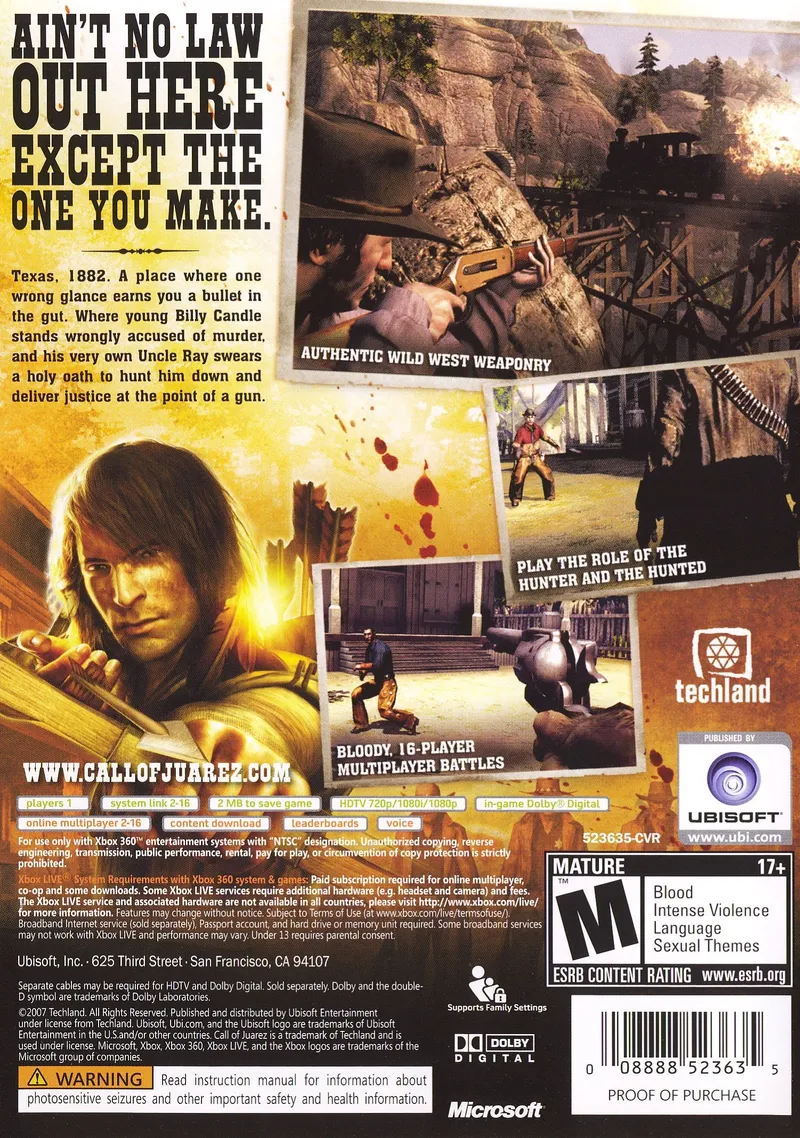 Call of Juarez box back