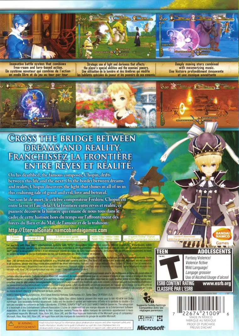 Eternal Sonata box back