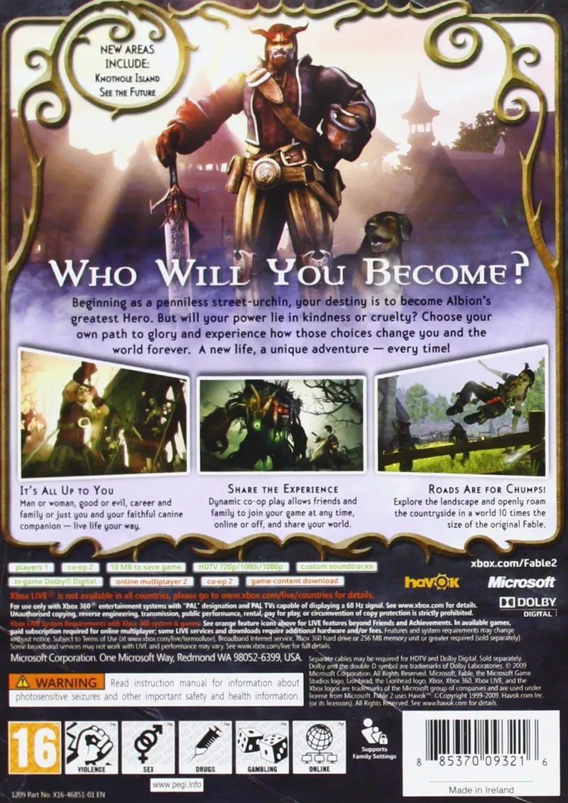 Fable II: Game of the Year Edition box back