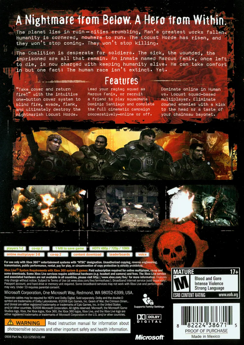 Gears of War box back