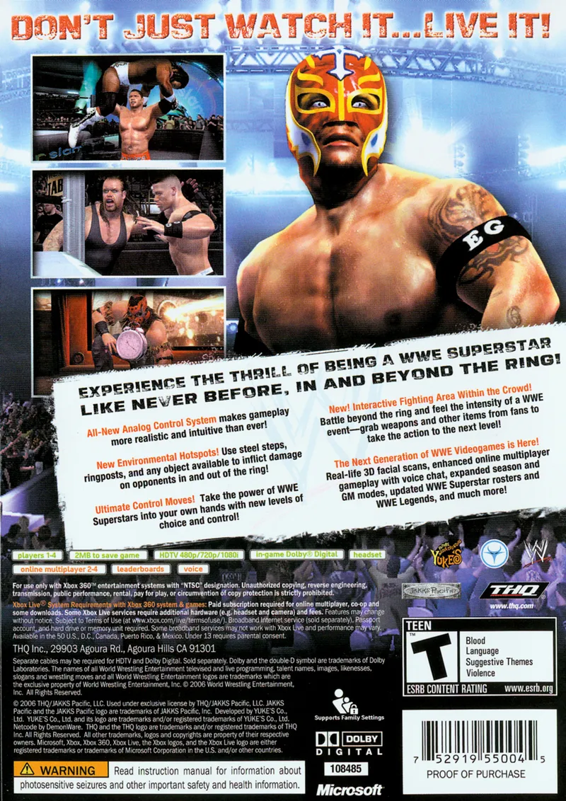 WWE SmackDown vs. Raw 2007 box back