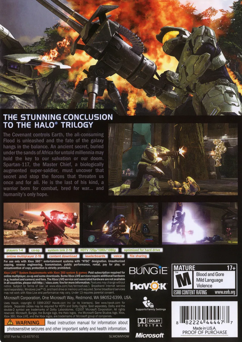 Halo 3 box back