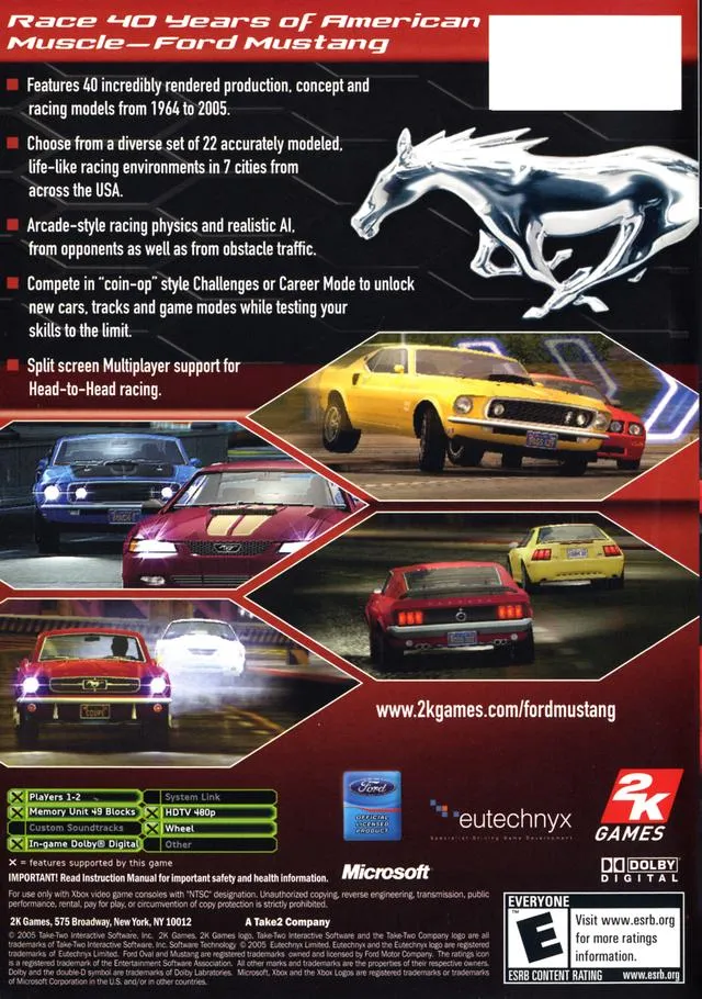 Ford Mustang: The Legend Lives box back