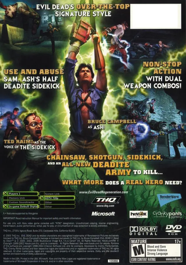 Evil Dead: Regeneration box back