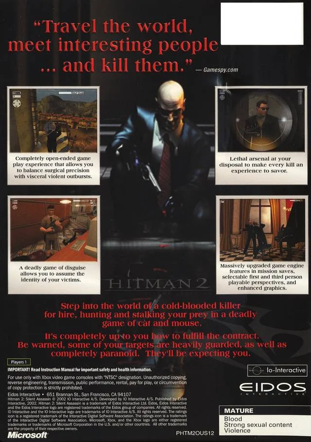 Hitman 2: Silent Assassin box back