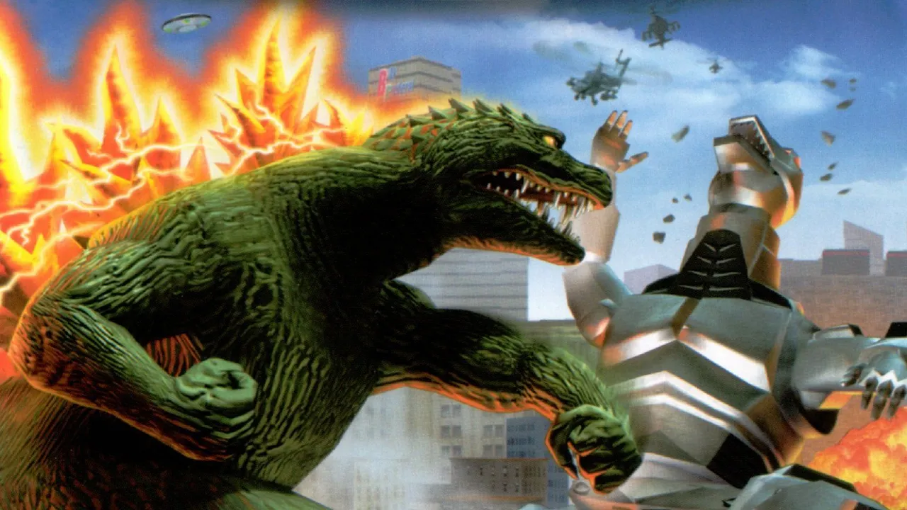 Backdrop artwork for Godzilla: Destroy All Monsters Melee