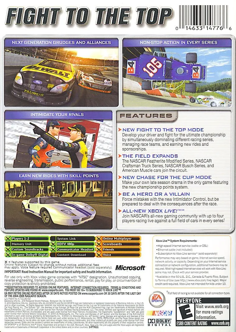 NASCAR 2005: Chase for the Cup box back