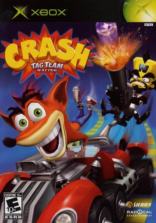 Crash Tag Team Racing cover art for Microsoft Xbox