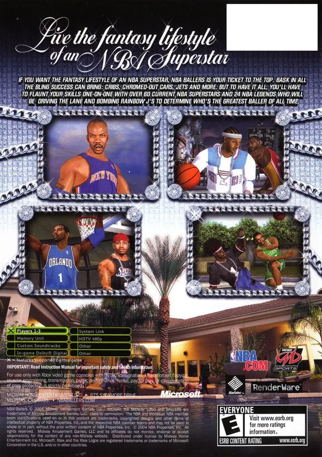 NBA Ballers box back