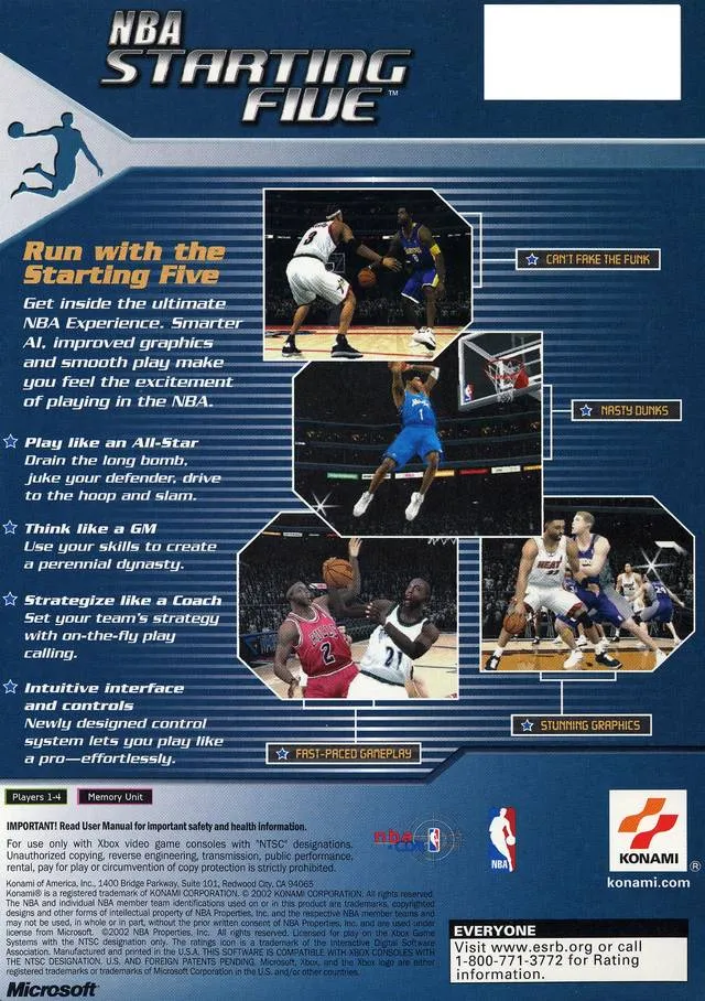 NBA Starting Five box back