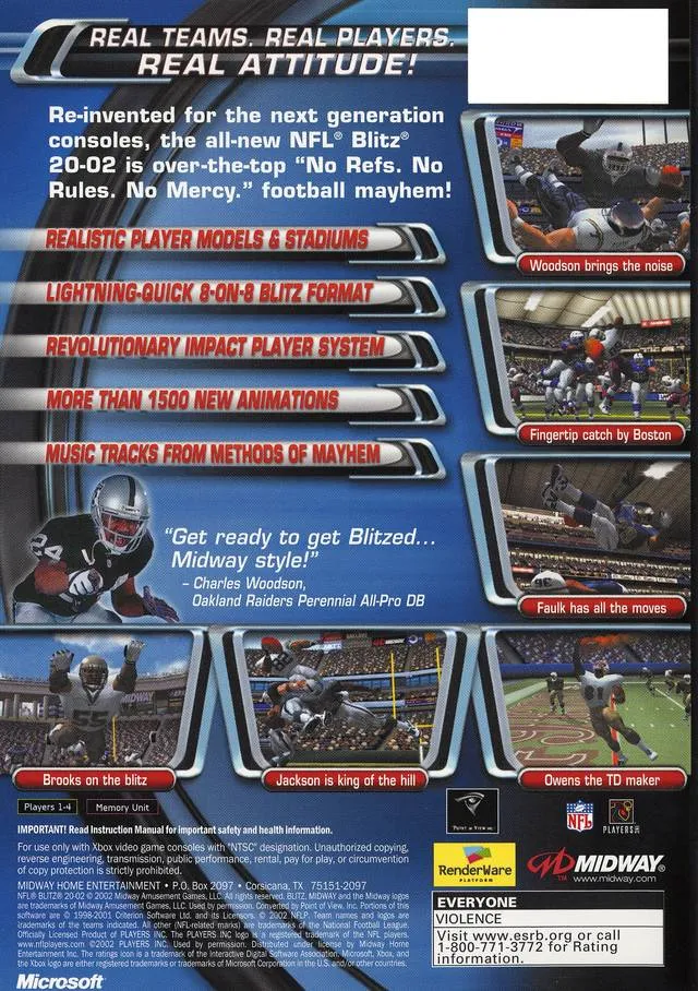 NFL Blitz 2002 box back