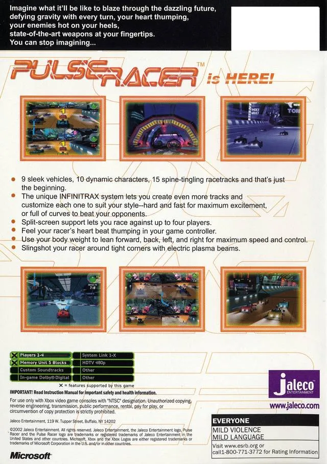 Pulse Racer box back
