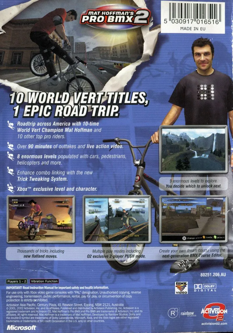 Mat Hoffman's Pro BMX 2 box back