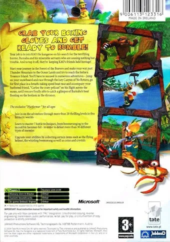 Kao the Kangaroo: Round 2 box back