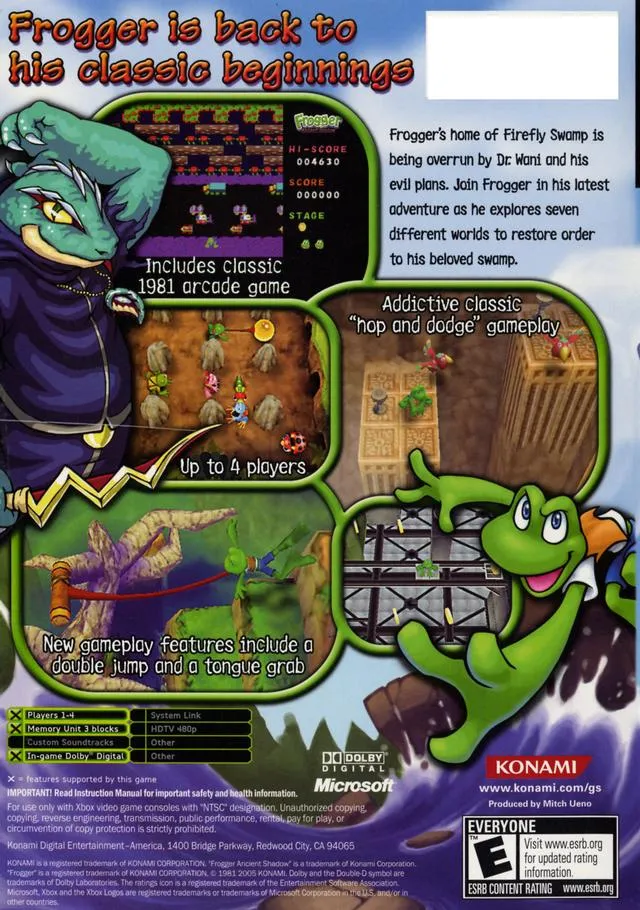 Frogger: Ancient Shadow box back