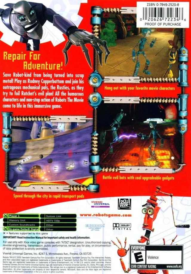 Robots box back