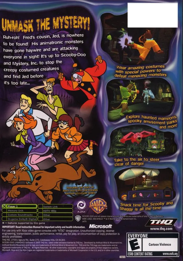 Scooby-Doo! Unmasked box back