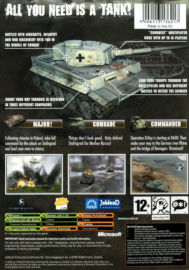 Panzer Elite Action box back