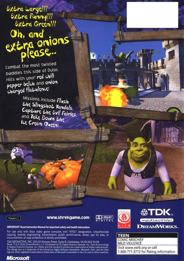 Shrek box back
