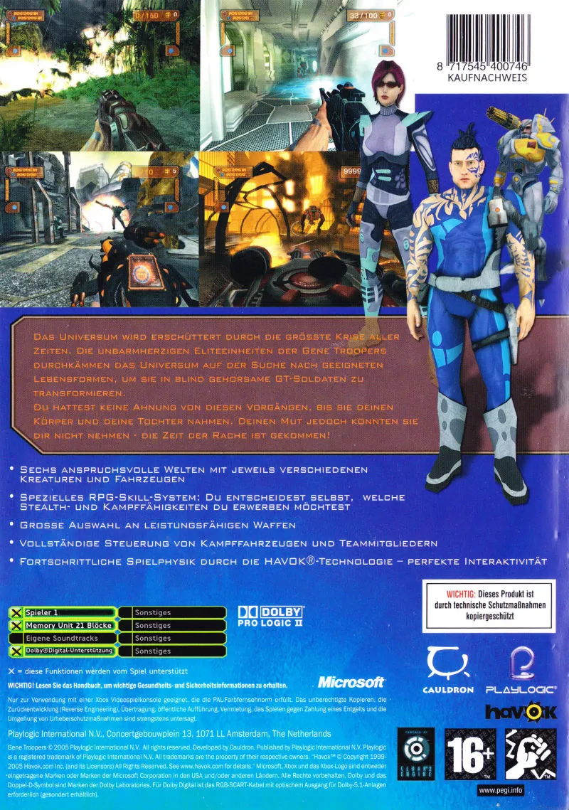 Gene Troopers box back
