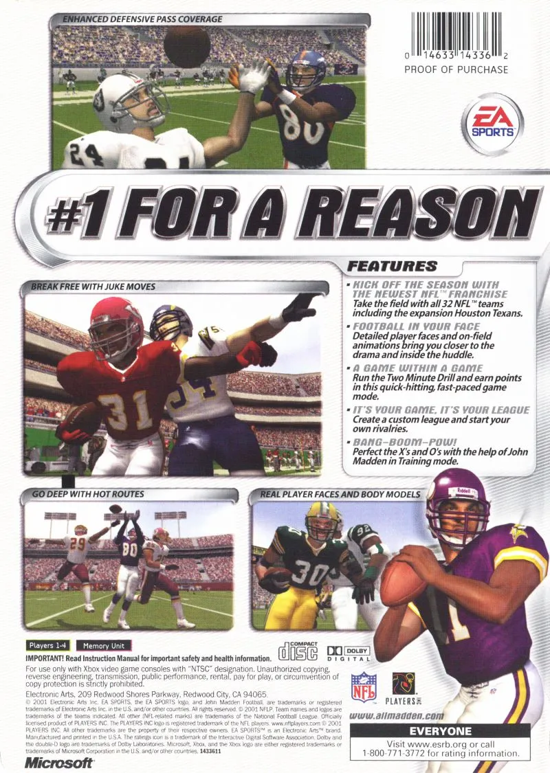 Madden NFL 2002 box back