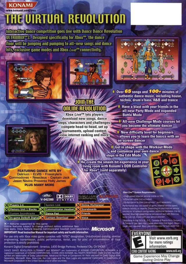 Dance Dance Revolution Ultramix 2 box back