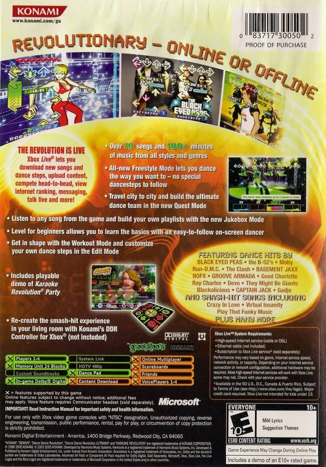 Dancing Stage Unleashed 3 box back