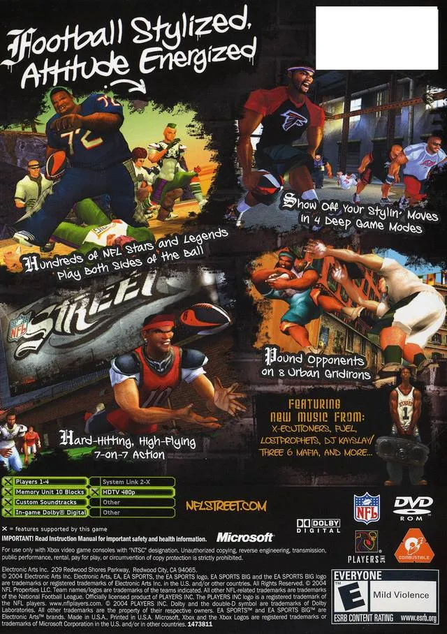 NFL Street box back