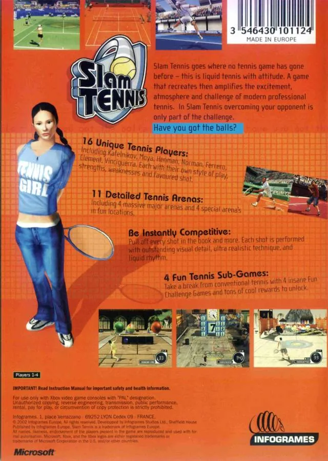 Slam Tennis box back