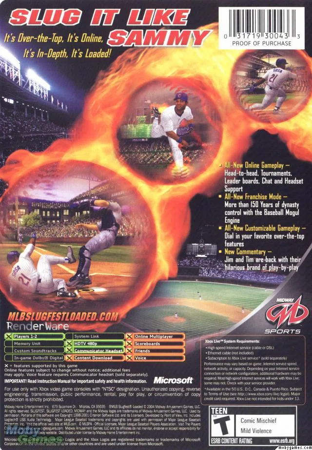 MLB SlugFest: Loaded box back