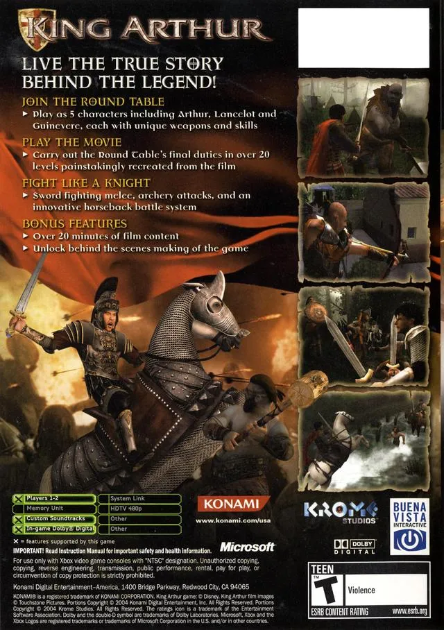 King Arthur box back