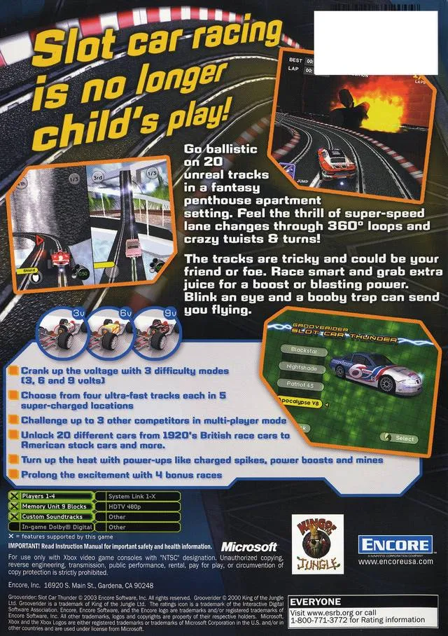 Grooverider: Slot Car Thunder box back