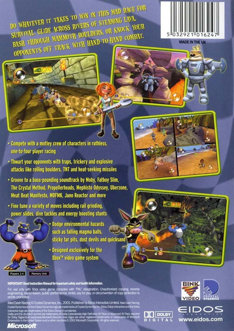 Mad Dash Racing box back