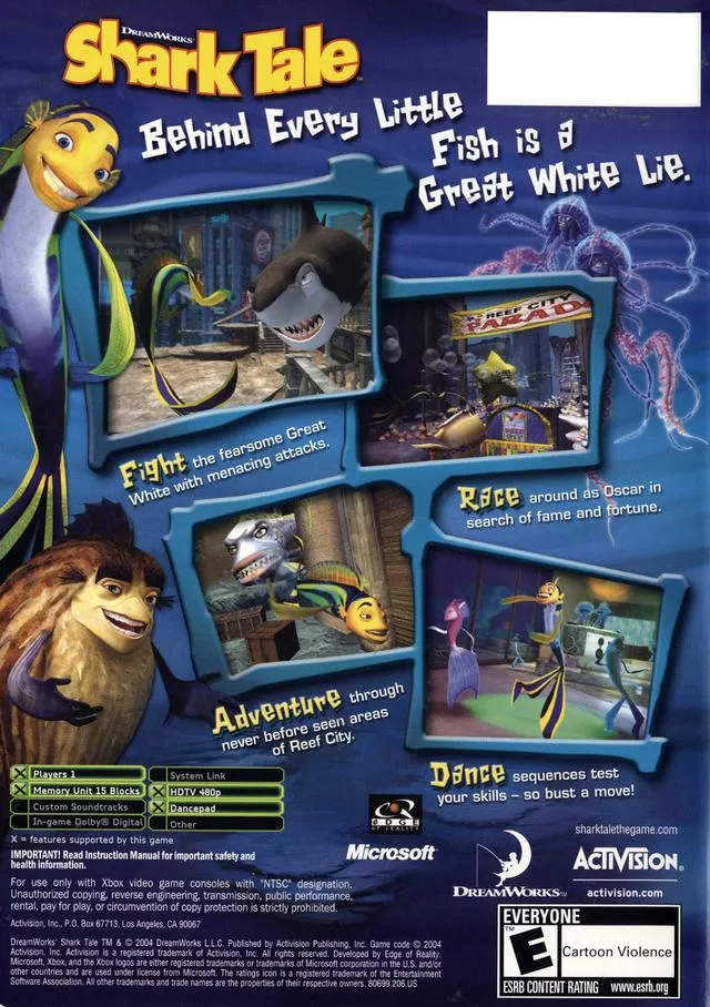 Shark Tale box back
