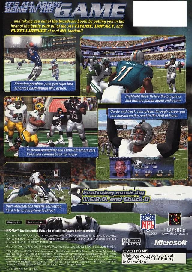 NFL Fever 2002 box back