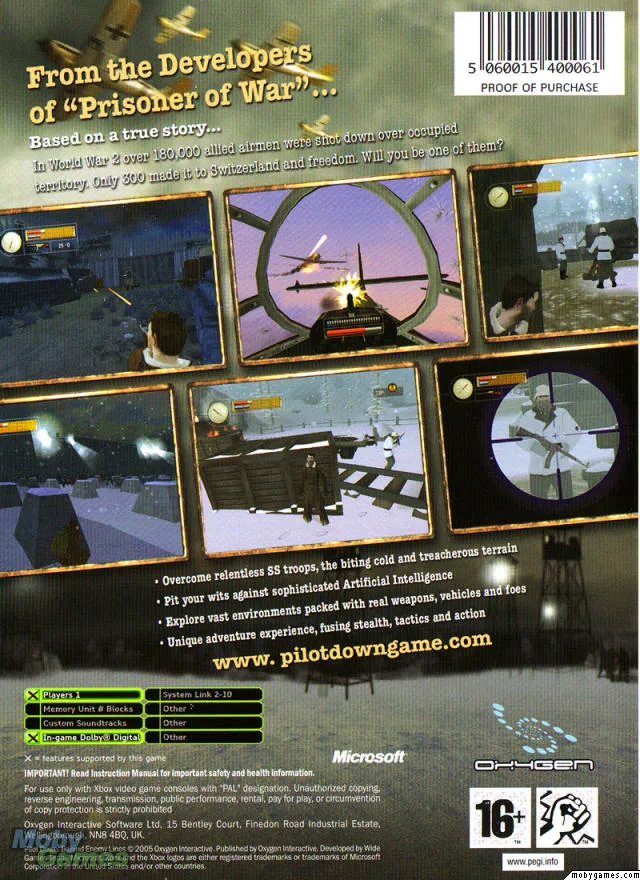 Pilot Down: Behind Enemy Lines box back
