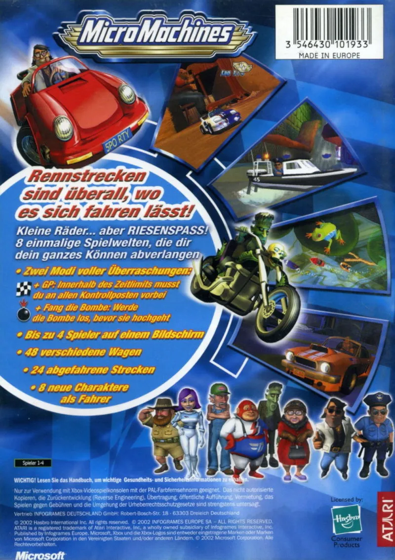 Micro Machines box back