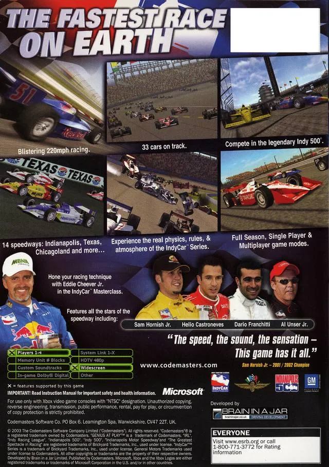 IndyCar Series box back
