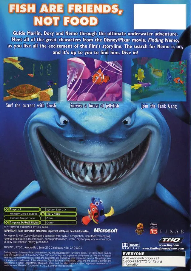 Finding Nemo box back