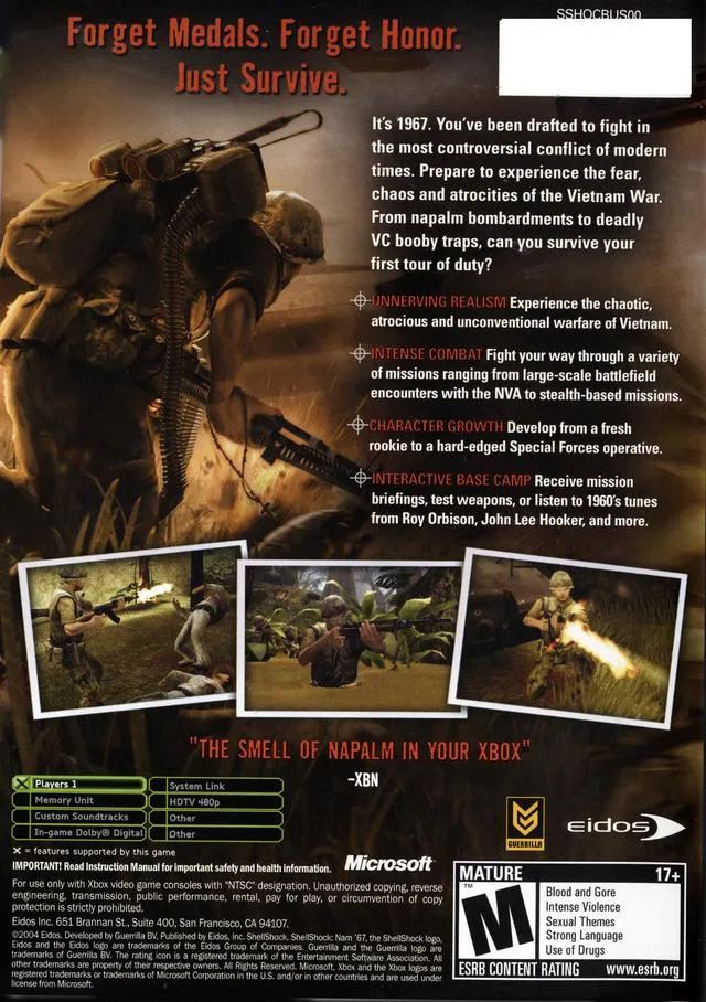 ShellShock : Nam '67 box back