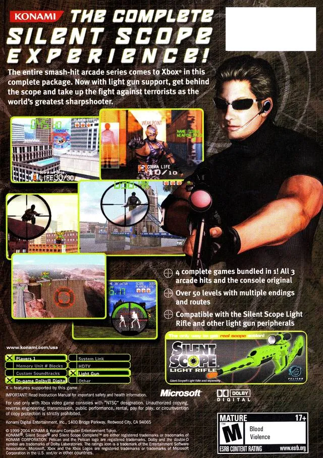 Silent Scope Complete box back