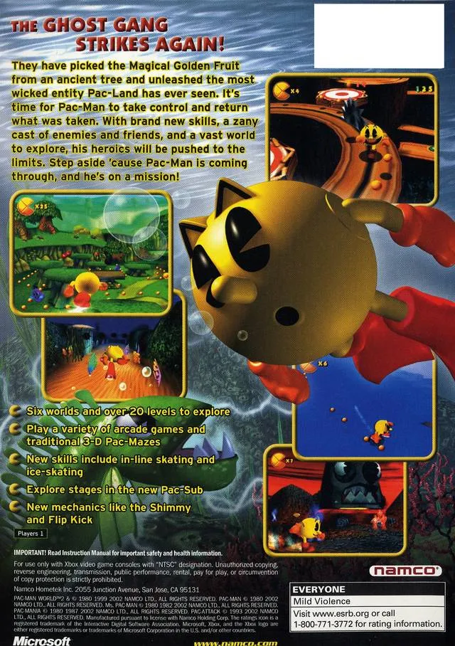 Pac-Man World 2 box back